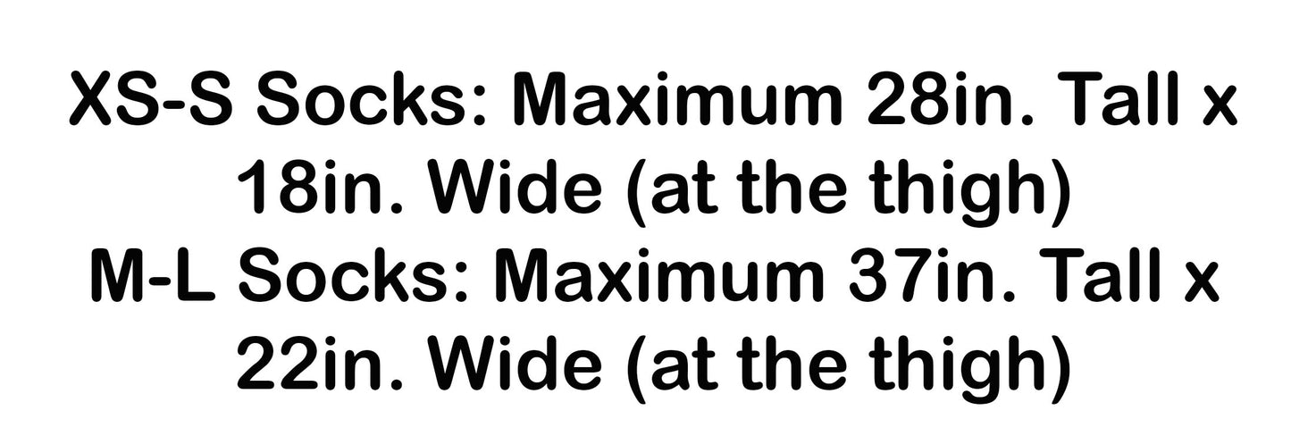 Women's Tie Dye Apparel Size Chart Thigh High Socks