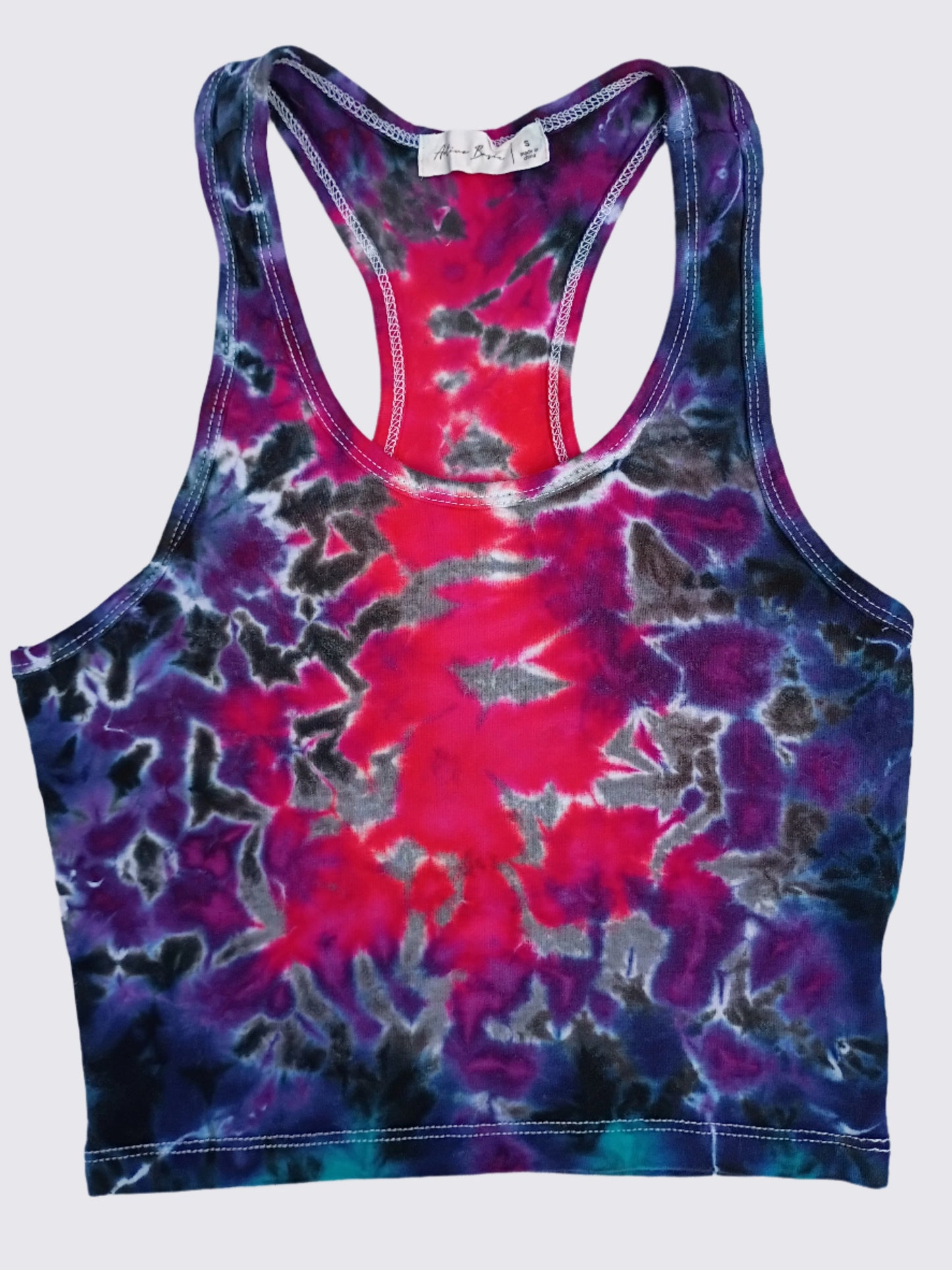 Women's Berry Tie Dye Tank Crop Top