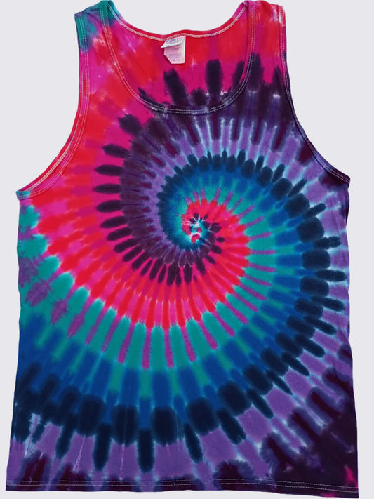 Berry Tie Dye Tank Top Spiral