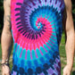 Berry Tie Dye Tank Top Spiral Modeled