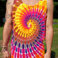 Molten Tie Dye Tank Top Spiral Modeled