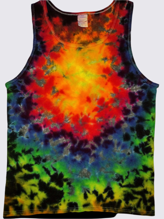 Rainbow Scrunch Tie Dye Tank Top