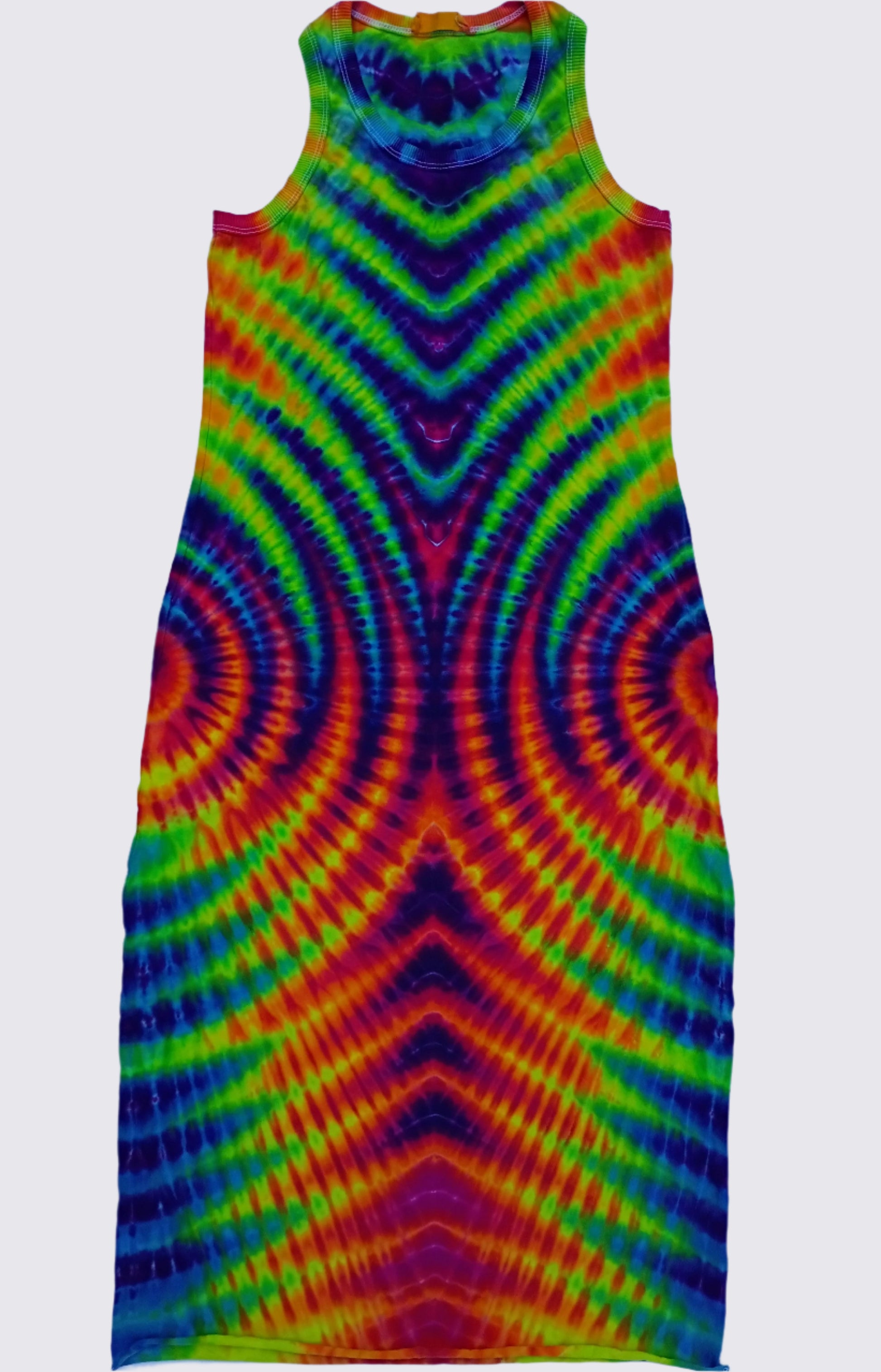 Rainbow Tie Dye Wig Wag Dress