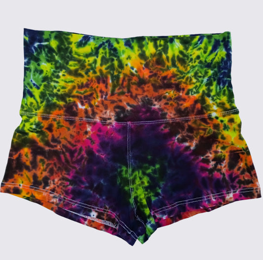 Women's Autumn Tie Dye Yoga Shorts