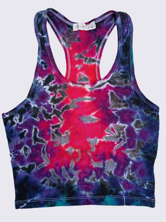 Women's Berry Tie Dye Tank Crop Top